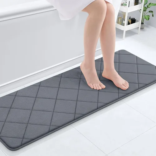Miniatura 230 de OLANLY Tapete de baño de espuma viscoelástica de 24 x 16 pulgadas, ultra suave y absorbente, lavable a máquina, cómodo tapete de baño para suelo