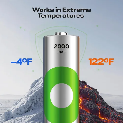 Miniatura 4 de Baterías AA recargables de 2000 mAh – precargadas – reutilización más de 1000 veces – Conserva la energía después de 6 años – Batería recargable