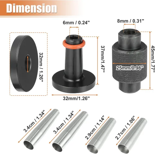Miniatura 7 de X AUTOHAUX 6 unids inyector de combustible Sellos Herramientas para GM245 con para Hitachi Inyectores de combustible 2010-2017 para Subaru Turbo