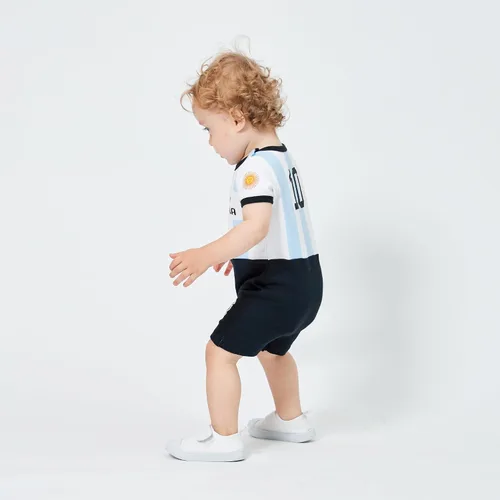 Miniatura 4 de Camisetas deportivas para bebé, traje de fútbol para niño y niña, camiseta de fútbol para recién nacidos, ropa de mameluco de fútbol