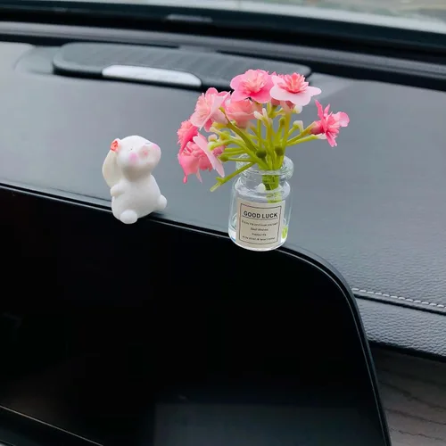 Miniatura 38 de Estatuas de Príncipe con Rosa para Decoraciones de Tablero de Automóvil, Accesorios de Decoración Interior del Tablero, Espejos Retrovisores