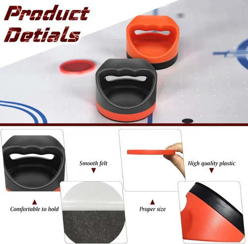 Miniatura 3 de Empujadores de hockey de aire, palas y palas de hockey de aire, asas de portería, accesorios de repuesto para mesas de juego, incluyen 2