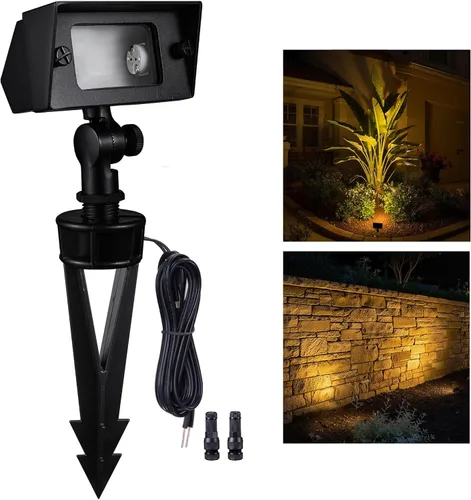 Miniatura 31 de Gardenreet Luz de Inundación de Bajo Voltaje para Exteriores - Luz LED de Lavado de Pared de Latón Sólido 12V, Paisajística de Cableado Fijo