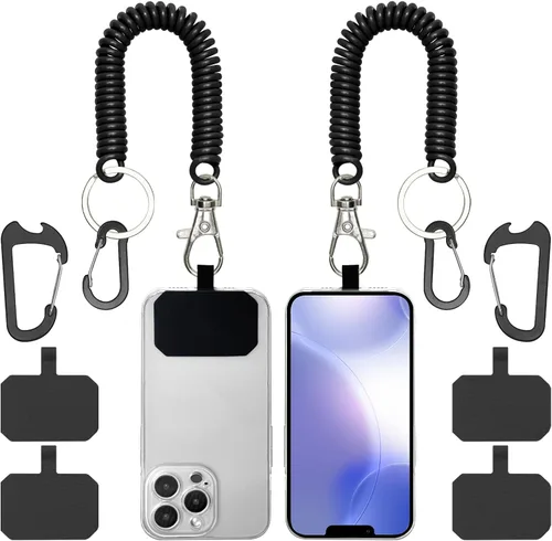 Miniatura 11 de HOTEMIA Cordón de seguridad antirrobo para teléfono con mosquetón, correa anticaída para actividades al aire libre como esquí, senderismo, ciclismo