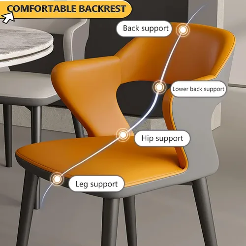 Miniatura 3 de Juego de sillas de comedor, silla decorativa de tela impermeable transpirable con marco resistente, sillas de acento con respaldo alto para oficina