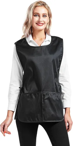 Miniatura 2 de Nanxson Delantal de zapatero unisex con 2 bolsillos profundos, paquete de 2 Smock con lazos laterales para el trabajo de la cocina CF3137