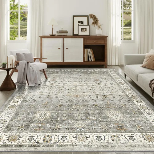 Miniatura 65 de Alfombra de pasillo lavable de 2 x 6 pies - Alfombras de cocina con respaldo antideslizante vintage suave estilo granja, alfombra de entrada