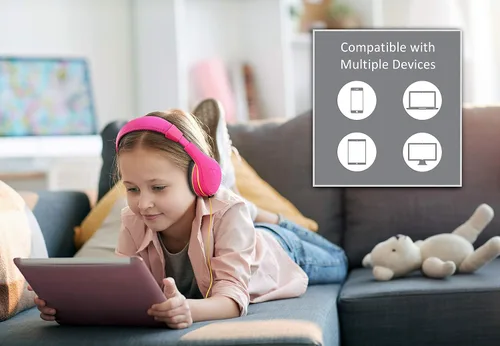 Miniatura 3 de eKids Auriculares para niños, sonido estéreo, cable Jack de 0.138 in, auriculares con cable para niños, sin enredos, control de volumen, auriculares