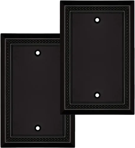 Miniatura 17 de Henne Bery Sunken Pearls - Placa de interruptor/placa de pared y cubierta de salida (decorador individual, 2 unidades, negro mate)