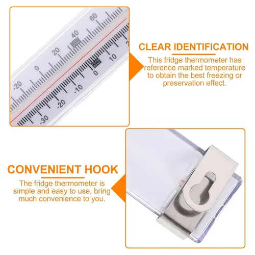 Miniatura 3 de Totority 6pcs High Precision Professional Refrigerator Thermometers, Analog Fridge Temperature Gauge Meters for Freezer and Supermarket Use
