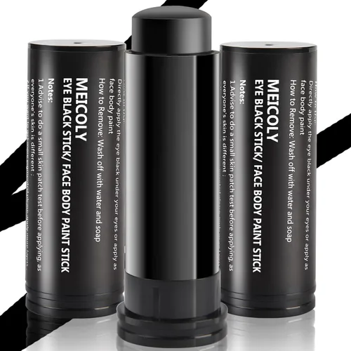 Miniatura 16 de MEICOLY Barra de maquillaje para ojos negros azul real, impermeable para béisbol, sóftbol, fútbol, lacrosse, barra de pintura corporal y facial azul