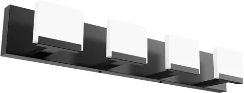 Miniatura 15 de Ralbay Luces LED modernas para tocador de baño, 5 luces, lámpara de pared de baño de acero inoxidable acrílico