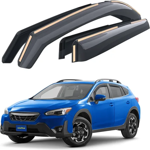 Miniatura 10 de Goodyear Deflectores de ventana inastillables en el canal para camiones, Toyota Tacoma 2005-2015, doble cabina, protectores de lluvia, viseras