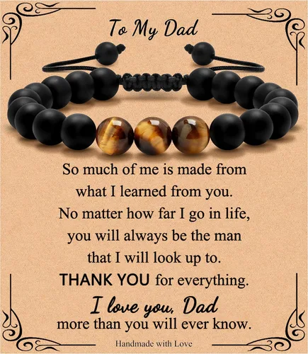 Miniatura 28 de Pulsera de regalos para hombres para papá hijo mi hombre novio marido hermano nieto abuelo papá bonus sobrino tío cumpleaños día del padre