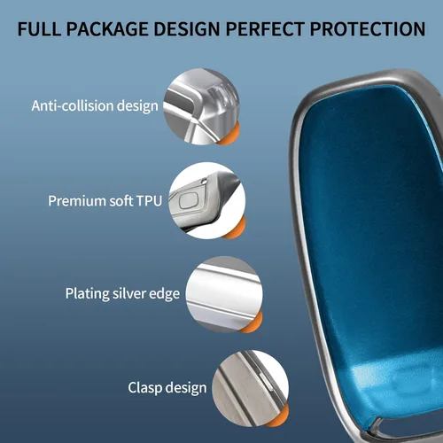 Miniatura 3 de Funda para llavero inteligente transparente negro esmerilado TPU cubierta plateada compatible con Audi A4 A5 A6 A7 A8 W12 Q5 híbrido R8 RS5 RS7 S4