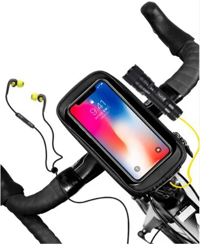 Miniatura 2 de Bolsa de manillar de bicicleta, resistente al agua, accesorios para manillar de bicicleta, bolsa de tubo frontal superior para bicicleta, soporte