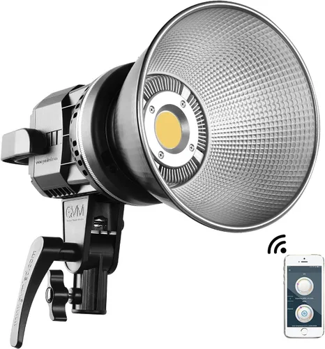 GVM Great Video Maker Luz de video LED portátil de 80 W, luz blanca de 5600 K, luz de video equilibrada de luz diurna CRI 97+ iluminación continua