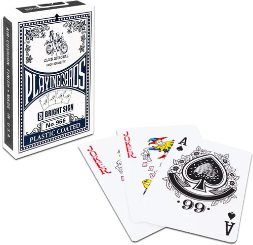 Miniatura 6 de Juego de cartas de juego con revestimiento de plástico, paquete de 3 cartas especiales No. 976 para póker, noches de juego, blackjack, fiestas