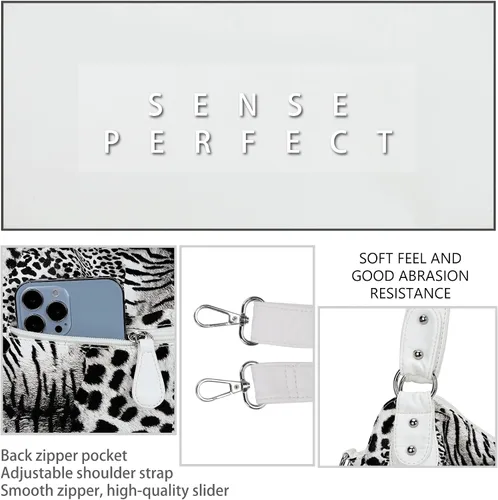 Miniatura 4 de Angel Barcelo - Bolsa de hombro amplia para mujer, diseño Hobo, cuero lavado