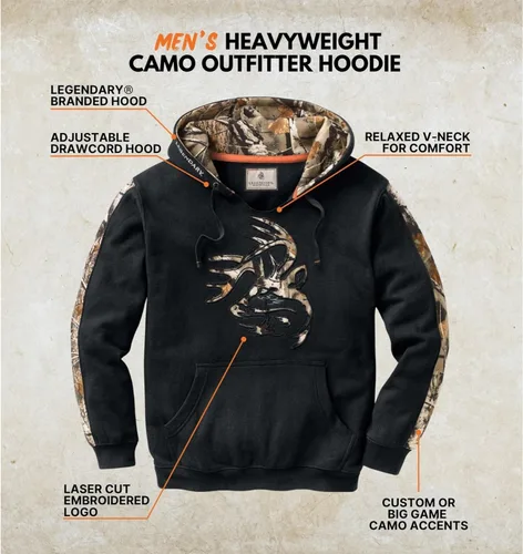 Miniatura 2 de Legendary Whitetails - Sudadera con capucha para hombre con detalles de camuflaje