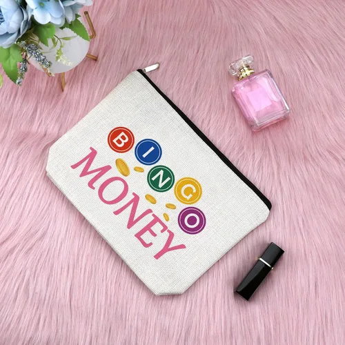Miniatura 3 de Regalo de bingo para mujeres, bolsa de maquillaje, regalo para amantes de los juegos de bingo, regalo para amigos, regalo divertido para jugadores
