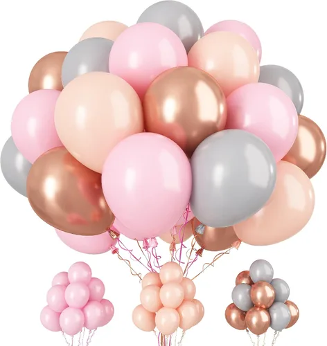 Miniatura 9 de Paready Globos de Frozen, 60 Piezas Globos de 12 Pulgadas Morado Azul Blancos y de Confeti de Nieve de Látex para Niñas Suministros de Fiesta Morado