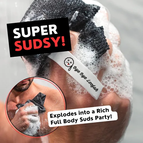 Miniatura 5 de Paño exfoliante extra áspero, limpiador extremo para cuerpo y espalda para ducha, extra largo, paño de lavado higiénico, para hombres o mujeres