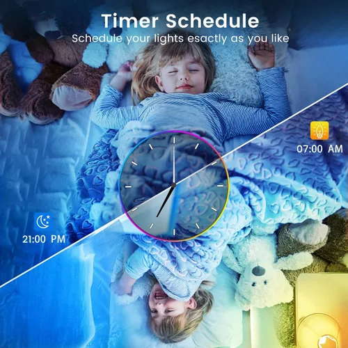 Miniatura 4 de TJOY - Tira de luces LED con Bluetooth de 100 pies para niños, luces que cambian de color para dormitorio, iluminación de cinta RGB