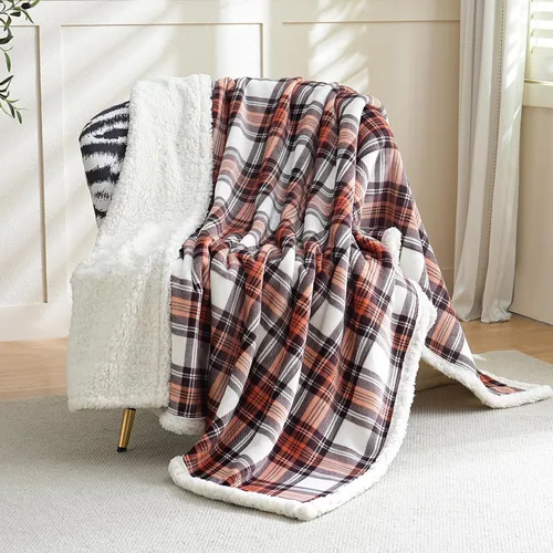Miniatura 8 de Gracelife Manta de forro polar de sherpa para sofá, manta suave y mullida cálida para mujeres y hombres, manta gruesa y suave para cama individual