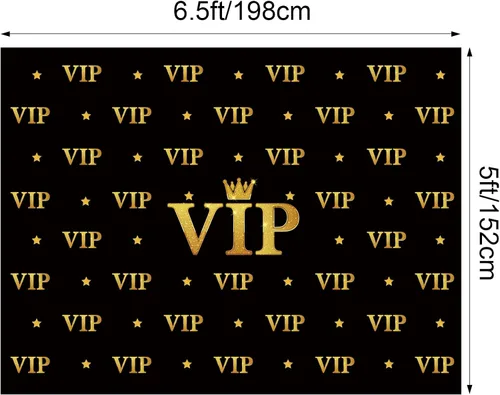 Miniatura 2 de VitalCozy 6.5 x 5 pies telón de fondo VIP para fotografía alfombra roja evento película premio telón de fondo corona estrella negro telón de fondo