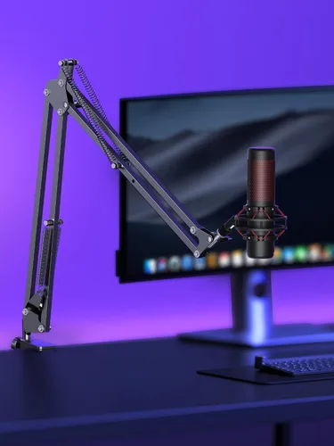 Miniatura 2 de InnoGear Soporte de micrófono con brazo de brazo para Blue Yeti HyperX QuadCast SoloCast Snowball Fifine Shure SM7B y otros micrófonos, brazo