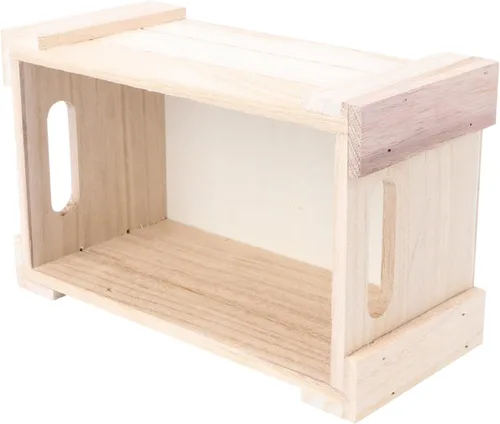 Miniatura 9 de Yardwe Caja de almacenamiento de escritorio de madera creativa, organizador de oficina y hogar, pequeña madera natural hecha a mano para decoración