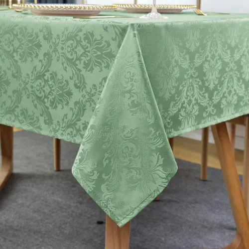 Miniatura 11 de Servilletas cuadradas de jacquard blanco, servilletas de poliéster suave resistentes a las arrugas con diseño damasco, servilletas de tela