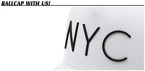 Miniatura 4 de Flipper Minimal NYC Logo New York City 5 paneles Gorra de béisbol ajustable de algodón para hombres y mujeres