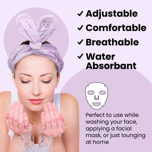 Miniatura 2 de Lindo Twist-N-Twirl - Diadema de lavado facial, talla única, ajustable, cómoda tela de felpa, antideslizante, perfecta para máscaras, para mujeres