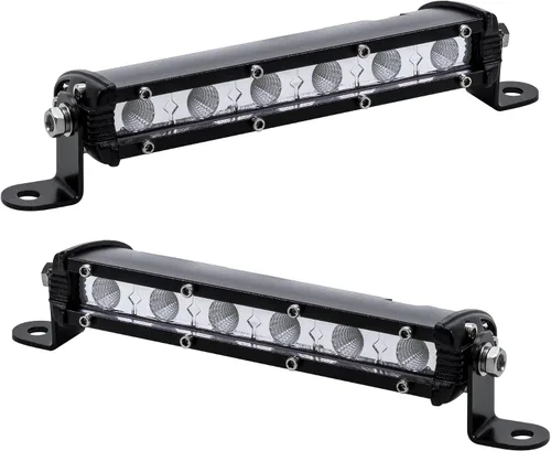 True Mods 2 Piezas Barra de Luz LED Ultra-Delgada de Una Sola Fila de 7 Pulgadas [1530lm] [18W] [IP68 Resistente al Agua] [12V - 24V] Luces de