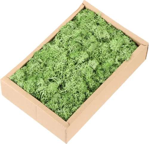 Miniatura 9 de MECCANIXITY Musgo de reno preservado de 7.8 onzas, musgo artificial decorativo negro para plantas en maceta, manualidades de interiores, centros