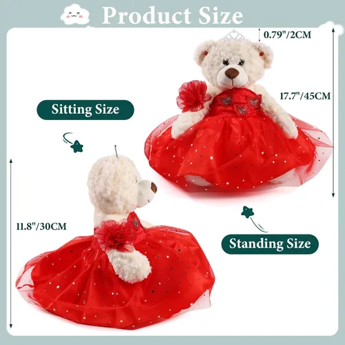 Miniatura 2 de Muñeca de quinceañera con vestido de membrillo con vestido, decoraciones de quinceañera, regalos de decoración de quinceañera, OSO de peluche