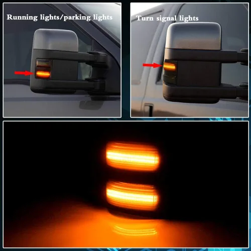 Miniatura 5 de Luz de marcador LED para espejo de 2008-2016 Ford F250 F350 F450 Super Duty, luz de señal de giro ámbar, lente ámbar