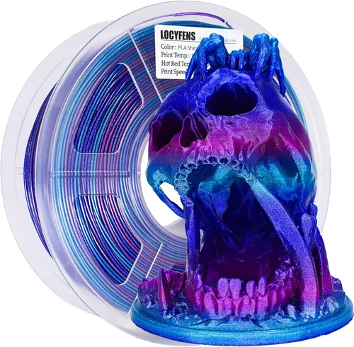 Miniatura 11 de Filamento de impresora 3D PLA, arcoíris 3 en 1, filamento PLA de 1.75mm +/-0.02mm, filamento sedoso de impresión de alta velocidad de tres