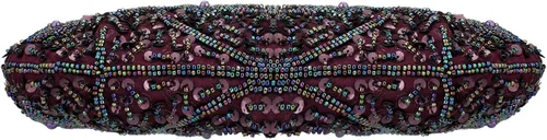 Miniatura 21 de Bolso de noche de diseñador floral con cuentas de lentejuelas diseño vintage besos cerradura satén embrague bolso bolso de mano de boda fiesta