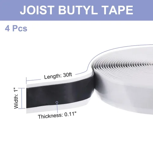 Miniatura 2 de PATIKIL Cinta de sellado de butilo de 30 pies x 1 pulgada x 1/8 pulgadas, cinta sellante de butilo negra de goma de butilo, cinta de masilla