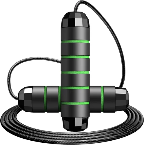 Miniatura 13 de Jump Rope,Tangle-Free Rapid Speed Jump Rope with Ball Bearings for Men,Women and Kids,Adjustable Steel Skipping Rope with Ergonomic Foam Handles,A