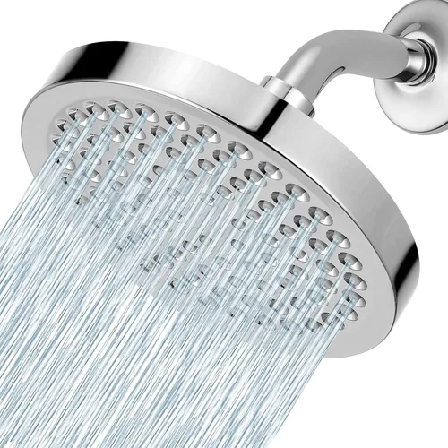 Voolan Cabezal de ducha de lluvia de alta presión, aumento de presión de 6 pulgadas, ideal para reemplazar cabezales de ducha fijos de baño, fácil