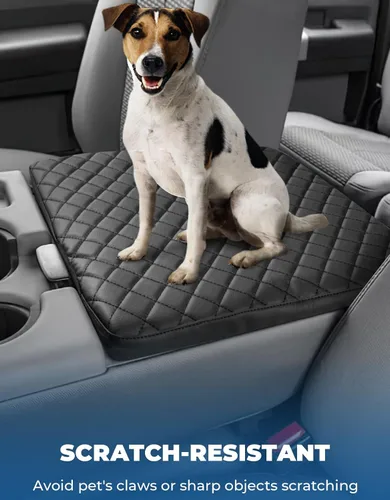 Miniatura 3 de ISSYAUTO Funda de consola central compatible con Ford F250 F350 F450 2011-2016, F150 2011-2014 con consola de asiento plegable, funda