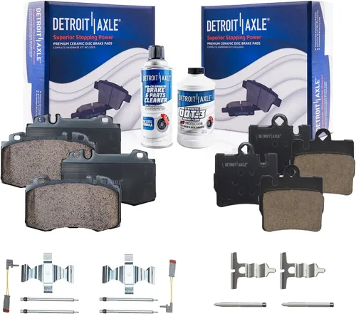 Miniatura 123 de Detroit Axle - Pastillas de Freno Delantero Izquierdo Reemplazo de Pinza de Disco para Dodge Ram 1500 Dakota Mitsubishi Raider - Juego de 3 piezas