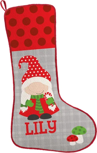 Miniatura 16 de Let's Make Memories Calcetín de Navidad Personalizado - Personalizado con Tu Nombre - Colores Tradicionales de Fiestas - Calcetines para la Familia