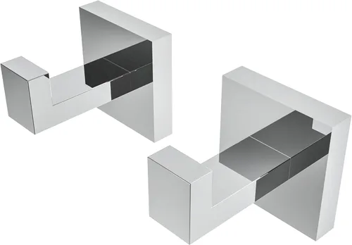 Miniatura 12 de Ruacq Towel Hooks for Bathrooms, Heavy Duty Stainless Steel Square Bathroom Hooks, Wall Mounted Towel Hanger for Robe & Coat, Ideal for Kitchen