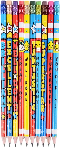 Miniatura 3 de Madisi Lápices de incentivos coloridos surtidos, #2 HB, paquete de 150 10 diseños, bonitos lápices divertidos a granel para niños