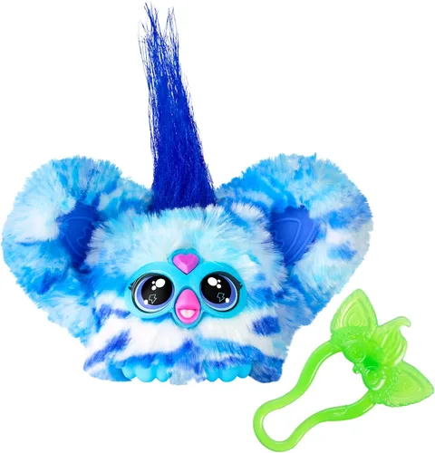 Furby Furblets Ooh-Koo Mini Amigo, Música Rock, Habla Solo Furbish, Juguetes de Peluche Electrónicos para Niñas y Niños, Mascotas Interactivas, Azul
